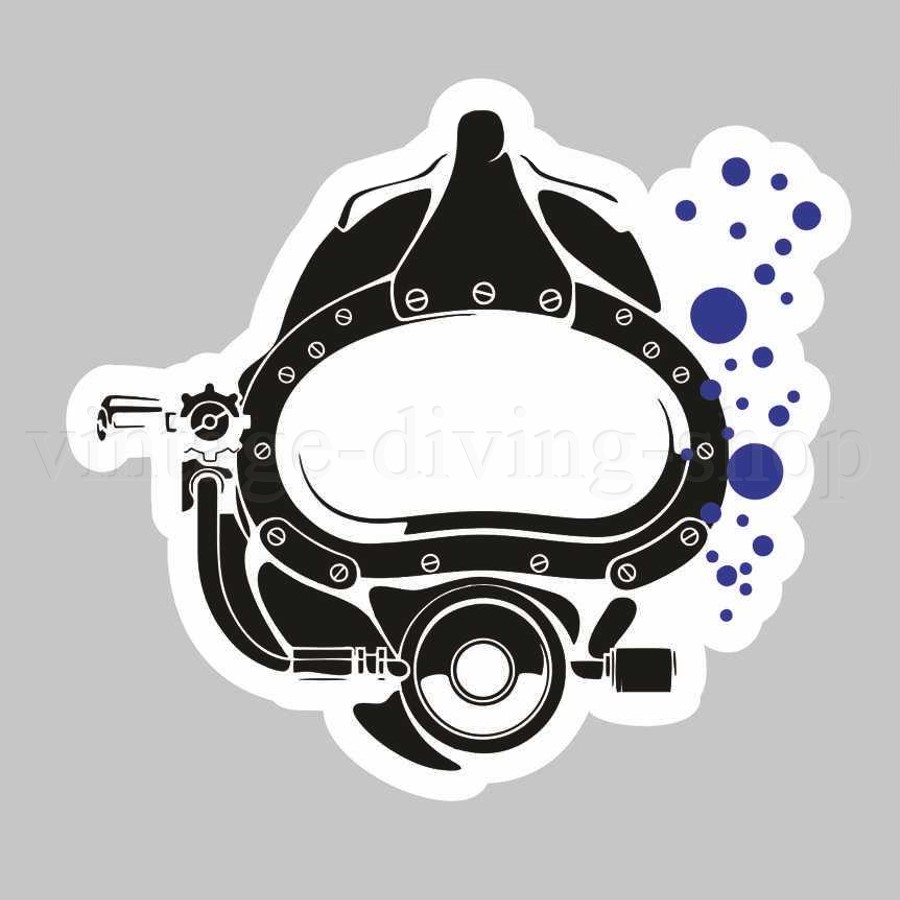 DIVING COMMERCIAL-DEEP SEA DIVER SCUBA Divers Helmet Decal Aufkleber Sticker Neu