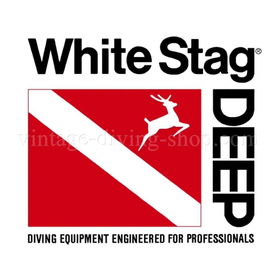 White Stag Deep - decal sticker Aufkleber-rot, weiss, schwarz
